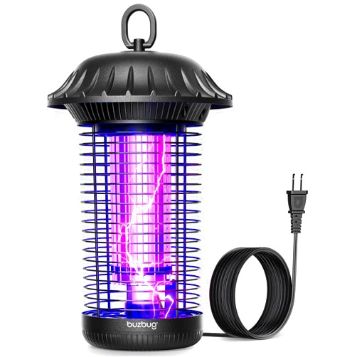 Buzbug LED Bug Zapper Indoor Outdoor, 10 Years Lifespan, 6.5ft Power Cord, IPX4 Waterproof, High-Voltage, Mosquito Zapper, Fly Trap Mosquito Trap, Fly Killer Fly Zapper -MO008C