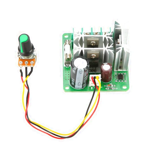 Lwuey DC Motor Speed Controller, Pulse Width Modulator PWM DC Motoring Variable Speeds Control Switch Modulation Regulator Module Board Start Stop Switches Knob Polarity Protection 16KHZ 6V-90V 15A
