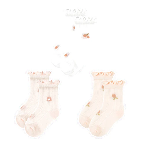 Durio Baby Socks Toddlers Ruffle Socks Girls Frilly Dress Socks Infant Summer Mesh Socks Newborn Grip Socks