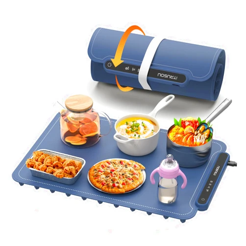 Itrusou Food Warming Mat, iTRUSOU Food Warmer for Parties Buffets to Keep Food Warm or Thawing, Silicone Heating Mat for Food with 3 Temperature Settings for Sabbath, Family Gatherings, Holidays, Daily Use