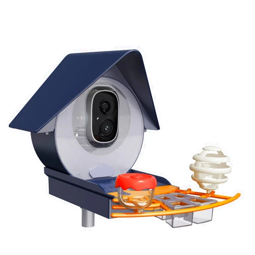Birdkiss Smart Camera Bird Feeder with Solar Pannel, DIY Different Add-Ones Including Suet Ball, Jelly Feeder, Mini Hummingbird Feeder, Auto Capture Bird Full HD Videos, Ideal Present for Bird Lovers