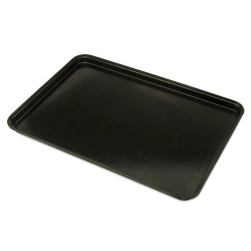 Carlisle (2618FGQ004) Glasteel Display/Bakery Trays, Set of 6 (25 5/8-Inch x 17 7/8-Inch x 1 1/4-Inch, Fiberglass, Black, NSF)