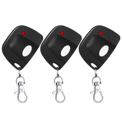 Kingdder 3 Pieces Garage Door Remote Compatible with Multicode 300mhz 10 Dip Switch 3089 3060 3070 Gate Opener Remote Control with Keychain(Black, White)