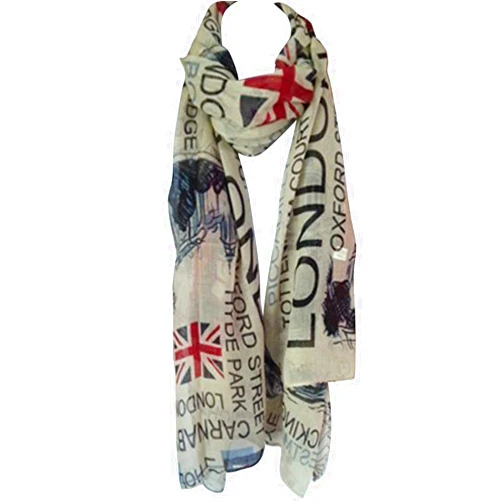 Three Oaks Union Jack Scarf London Souvenir Gift Soft and Oversize Fashion Scarf