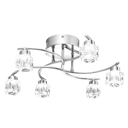 Quoizel Clear Hollow Integrated LED Polished Chrome Flush Mount Light