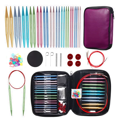 Ruidi 13 Pairs of Interchangeable Circular Knitting Needles Set