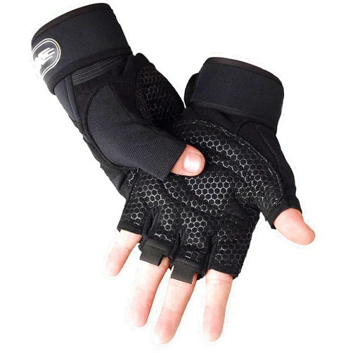 SUJAYU Workout Gloves, Gym Gloves for Men, Wrist Wraps Lifting Wrist Wraps Gloves for Working Out, Hand Out Gloves Fitness Gloves Full Palm Protection