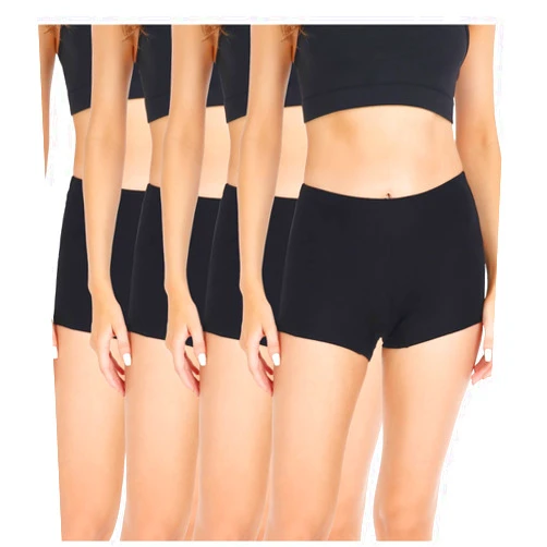wirarpa Women's Boyshorts Panties Cotton Boxer Briefs for Ladies Underwear Shorts with Cotton Crotch 4 Pack