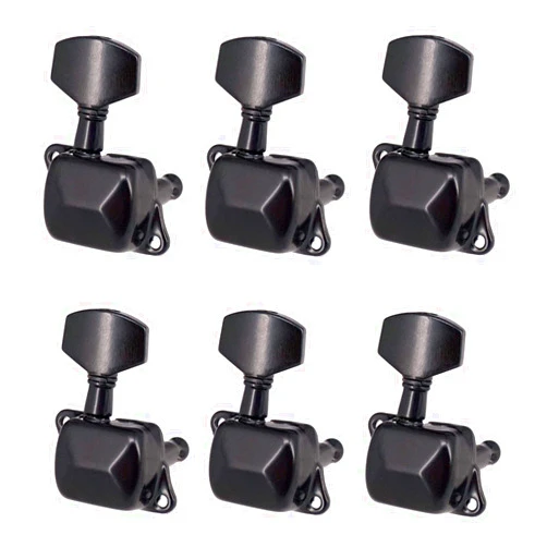 ZYZYZY Tuner Machine Head 6 Pieces Guitar String Tuning Pegs Semi-Closed Tuning Machine Machine Heads Tuners for Electric Guitar Acoustic Guitar (Color : Black 6R)