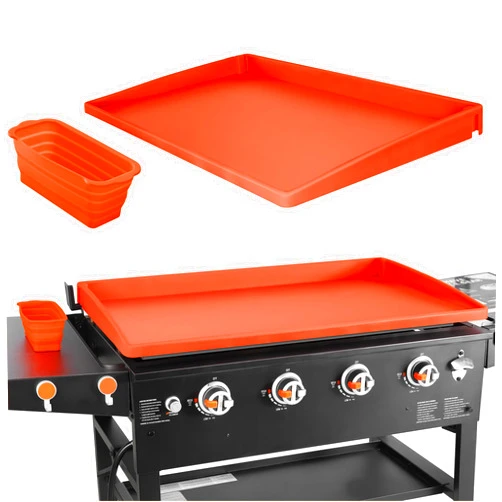 WYZJC 36 Inch Silicone Griddle Mat For Blackstone, Comes With Oil Cup Liner, WYZJC Upgraded Full-Cover Protective BBQ Grill, All Season Cooking Protective Cover, Reusable Heavy Duty Food Grade Silicone Mat.