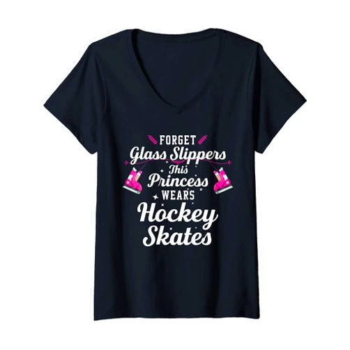 Visit Store For Hockey Lovers Womens Hockey Graphic For Girls Women Ice Hockey Player Lover V-Neck T-Shirt