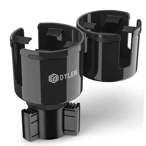 DYLEN Car Cup Holder Expander, 2 in 1 Cup Holder Adapter Extender for Car with Expandable Base, Cup Holder Insert Fits Yeti, Hydroflask and Other Large Water Bottles & Mugs in 2.2