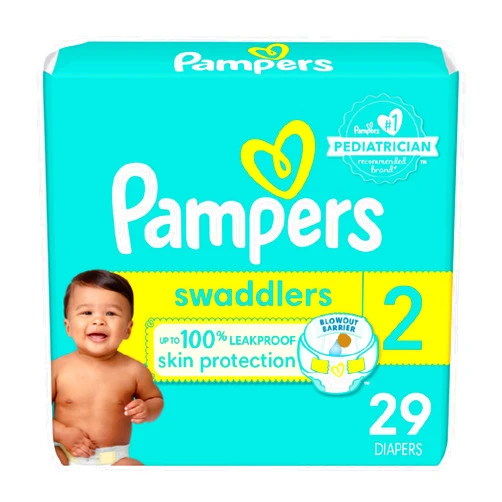 Pampers Swaddlers Diapers - Size 2, 29 Count, Ultra Soft Disposable Baby Diapers