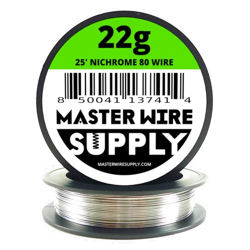 Master Wire Supply Nichrome 80-25' - 22 Gauge Wire - 25ft - 0.65mm - 0.025in - Master Wire Supply