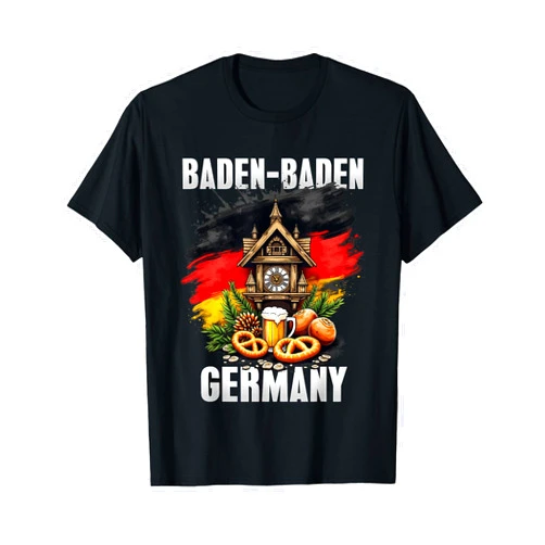 Baden-Baden Germany Vacation Outfits Baden-Baden Germany Souvenir German Flag Oktoberfest Travel T-Shirt