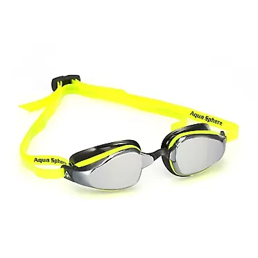 Aqua Sphere MP Michael Phelps K180 Swim Goggles, Made In Italy Mirror Lens/Yellow/Black