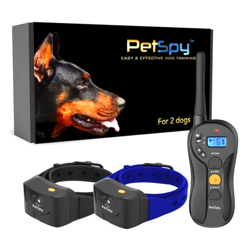 PetSpy P620 Dog Training Shock Collar for Dogs with Vibration, Electric Shock, Beep; Rechargeable and Waterproof Remote Trainer E-Collar - 10-140 lbs (Two Dogs)