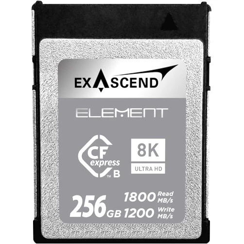 Exascend 256GB / 512GB / 1TB Element CFexpress Card Type-B, Sustained Read 1,800MB/s, Compatible with Canon, Nikon, Panasonic and Other Cameras. (256GB)