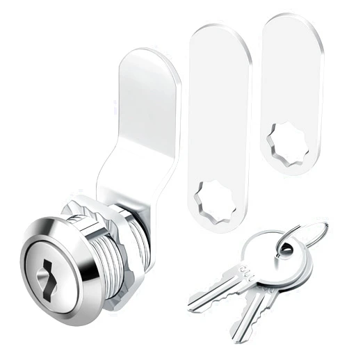 Zzbety 1 Pack Premium Cabinet Cam Locks Keyed Alike - Zzbety 5/8 Inch Cabinet Locks for Secure Files Drawers Mailbox RV Camper Door Tool Box (Zinc Alloy)