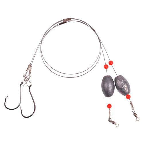 AGOOL Fishing Rigs Carolina Rig Saltwater Grouper Rigs Drum Rig Surf Fishing Rigs Fishing Bottom Rig Flounder Catfish Rig with Egg Sinkers Circle Hooks Ready Rigs Redfish Grouper Halibut Snapper