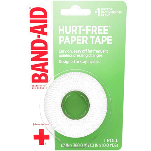 J&J JOHNSON & JOHNSON Band-AID First Aid Paper Tape 1 Inch X 10 Yards 10 Yards (Pack of 3)
