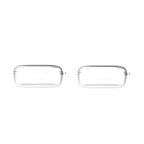 DAYJOY 2 Pack DAYJOY Soft Silicone Protective Clear Case Cover Compatible with Bose QuietComfort Earbuds, Protective Skin Sleeve with Key Chain(Transparent)