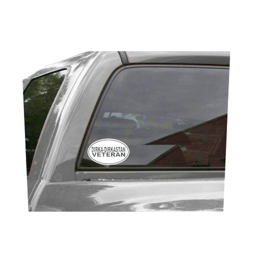 Edward & Co Sticker DIRKA-DIRKASTAN Veteran (Iraq-Afghanistan) Euro Oval Decal United States Army Military for Car Truck Window Laptop Bumper US Flag 5.0 x 3.0 in