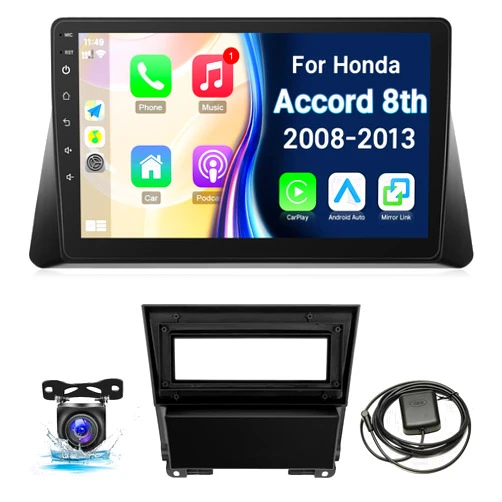 Leadfan Car Stereo Radio for Honda Accord 8th 2008-2013 Wireless Carplay & Android Auto, 10.1