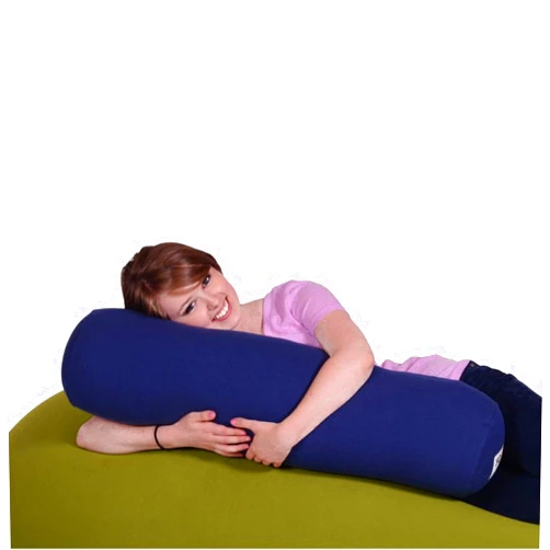 Yogibo Buddy Roll Long Body Pillow for Adults for Back, Lumbar, Neck Support, Headrest, Side Sleeper, Maternity, Nursing, Pregnancy for Sleeping, Micro-Bead Filling, Blue