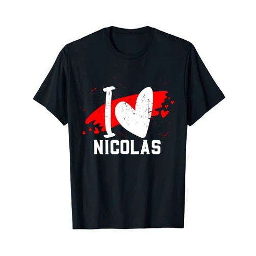 NICOLAS Designs By ShirtZilla I Love Nicolas T-Shirt I Heart Nicolas T-Shirt