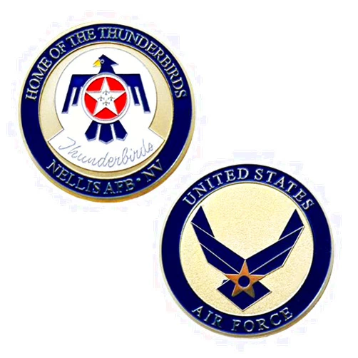 Youkejia US Military Air Force Thunderbirds Nellis Challenge Coin Gift, Gold