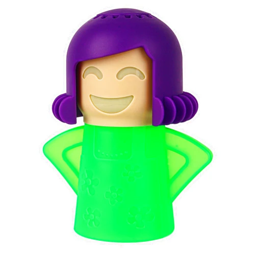 Asltw Angry or Happy Mama Microwave Cleaner, Microwave Oven Steam Cleaner, Just Add Vinegar and Water, Easily Cleans the Crud in Minutes (Green)