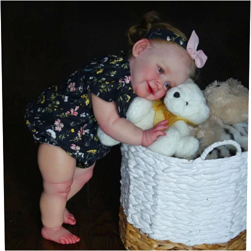 Anano Lifelike Baby Dolls That Look Real Reborn Toddler 24 Inches Baby Reborn Silicone Doll Handmade Real Looking Baby Dolls Realistic Newborn Baby Doll for Alzheimer