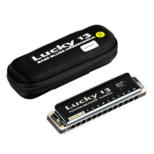 East top Lucky 13 Bass Plus Blues Harmonica 13 Holes Diatonic Harp Mouth Organ Professional Musical Instruments PowerBender B key for Adults