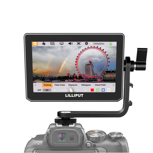 Keenous Lilliput T5 5 Inch Touch Screen IPS Full HD 1920x1200 4K HDMI 60Hz On-Camera Video Field Monitor for BMPCC DSLR Camera (T5 5 Inch HDMI)