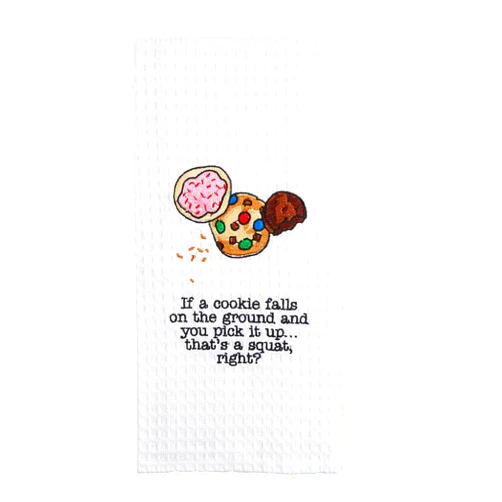 Mud Pie Circa Kitchen Waffle Weave Towel, Cookies, 26