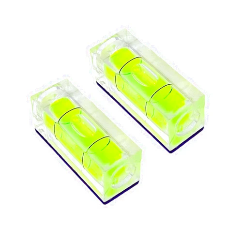 ZUJHPYMI 2Pcs Bubble Spirit Level with Magnetic Base 15x15x40mm Single Line Small Square Bubble Levels Measuring Layout Tools Levels