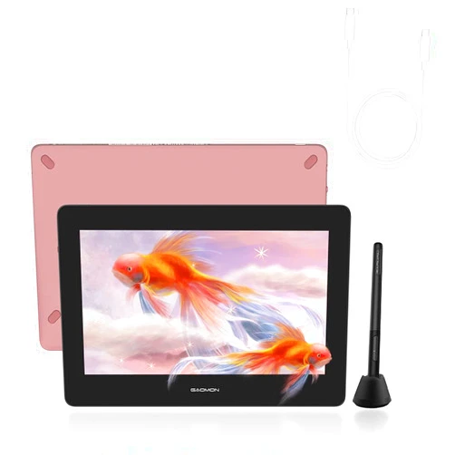 GAOMON PD1220 （Terra Red） 11.6’’ Pen Display & Product Image GAOMON Full-Featured Type-C Cable for GAOMON PD1220/PD1320 Drawing Monitors
