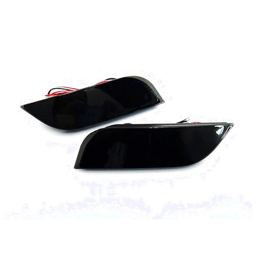 SSHLIGHT 2x Black Smoked Lens Bumper Reflector LED Tail Stop Brake Light Compatible with 2008-2015 Subaru Impreza 2013-2014 Subaru WRX STI 2013-2015 XV Crosstrek 2013-2015 XV