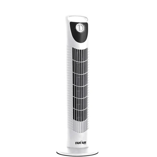 Fanfair 30” Oscillating Tower Fan with 3 Speed Settings and Quiet Operating System, Space Saving and Slim Design, Portable Cooling Fan for Bedroom, Indoor, Office, Studio, Home Use – White Color