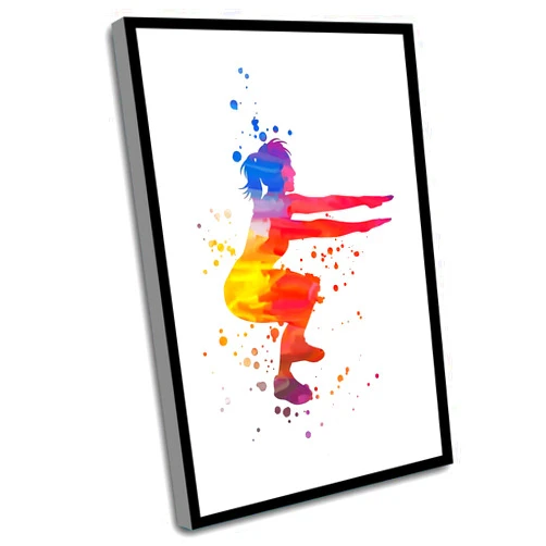 YYCART Sports Nursery Decor,Woman Fitness Print,Workout Art,Exercise Girl,Sports Print,Fitness Wall Decor,Womens Fitness Gift,Wall Decoration For Girl Bedroom,8x12 Inch Framed Wall Art
