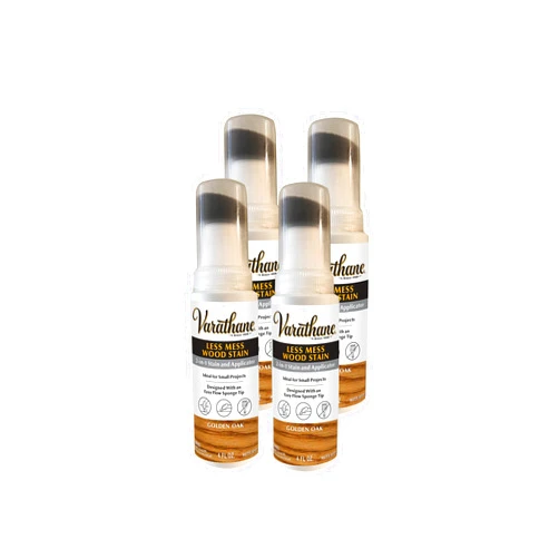 Varathane 368035-4PK Less Mess Wood Stain and Applicator, 4 oz, Golden Oak, 4 Pack