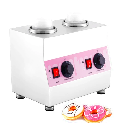 Saladulce Electric Cheese Sauce Warmer Hot Fudge Warmer Dispenser Nacho Cheese Dispenser Warmer Jam Heat Preservation Machine with 22OZ Bottles, 86~185℉ 110V