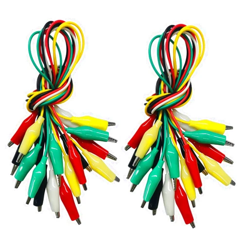Swaytail Alligator Clips Electrical, 20PCS Preminum Test Leads with Crocodile Clips, 5 Colors Jumper Wires Kit with Testing Probes for Electrical Testing with Dual Ended Insulators for Circuit Connection