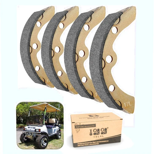 10L0L Golf Carts 101146302 Brake Shoes for Club Car DS and Carryall Manual Adjust Golf cart 4PCS