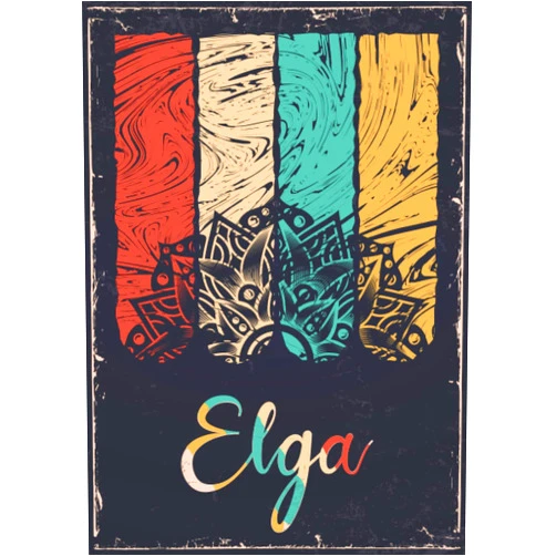 Adima iTT Telica Publishing Elga: Taccuino A5 | Nome personalizzato Elga | Regalo di compleanno per moglie, mamma, sorella, figlia ... | Design: mandala | 120 pagine a righe, piccolo formato A5 (14.8 x 21 cm) (Italian Edition)