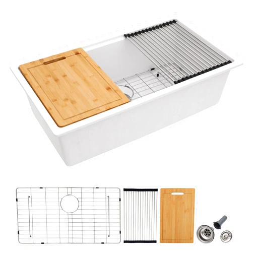 Fulorni 33 Granite Composite Kitchen Sink - Fulorni 33