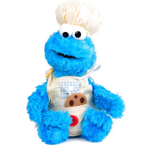 GUND Sesame Street Official Cookie Monster Teach Me Plush, Premium Plush Toy for Ages 1 & Up, Blue, 15”