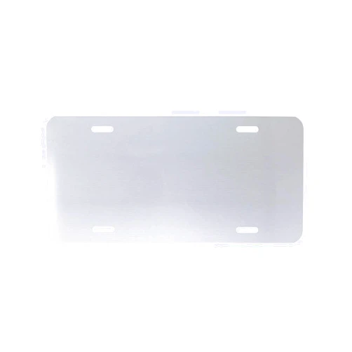 DMSE Wholesale Blank Metal Automotive License Plate Plates Tag for Custom Design Work - 0.025 Thickness/0.5mm - US/Canada Size 12x6 (Silver Metallic)