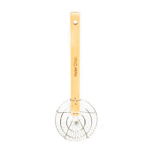 Helen's Asian Kitchen Helen’s Asian Kitchen Spider Strainer | 5-Inch Stainless Steel Wire Mesh Ladle with Sustainable Wood Handle for Frying, Cooking, and Draining